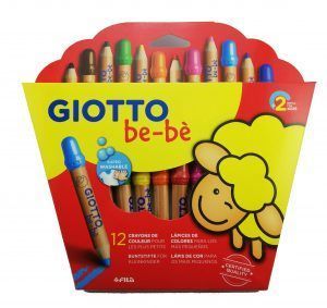Lapices Giotto Bebé 12 colores cortos