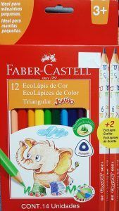 Lápices De Color Faber-Castell Jumbo Triangular Largo 12 Colores