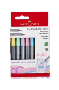 Set de Marcadores Faber Castell Multimark Plus Pastel 5 Colores