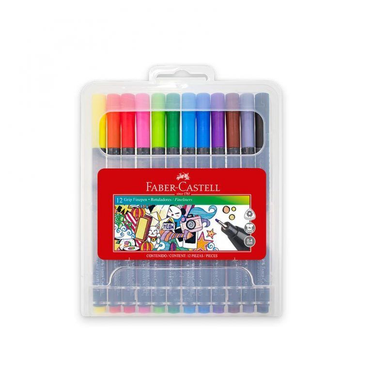 Rotulador Faber Castell Grip Finepen Estuche Rígido 12 Colores