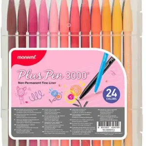 Set de Marcadores Monami Plus Pen 3000 24 Colores
