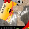Gift Card Librería Alemana $50.000 con diseño navideño, tarjeta regalo premium para compra de libros, ideal como regalo especial