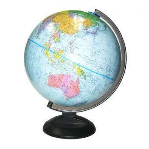 Globo Terráqueo Reprogle Azul Base Y Arco Plástico 30Cm.