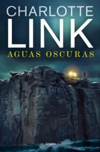 Aguas Oscuras novela de suspense portada del libro de Charlotte Link con acantilado nocturno y luz en la cima