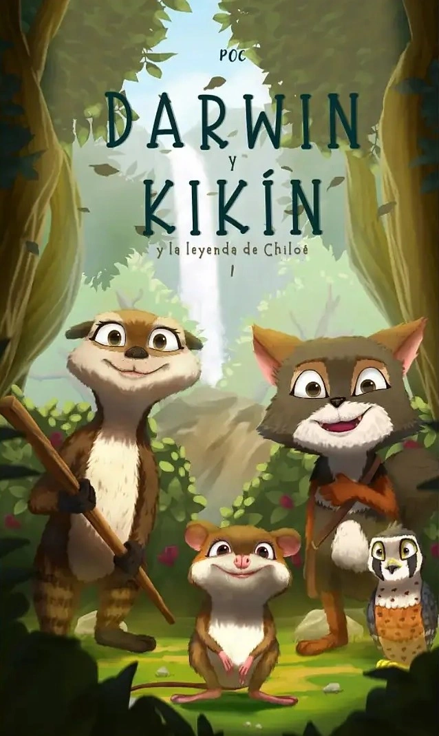 Darwin y Kikín 1 – La leyenda de Chiloé | Literatura infantil chilena Darwin y Kikín 1 La leyenda de Chiloé, portada del libro infantil de aventuras inspirado en la mitología de Chiloé
