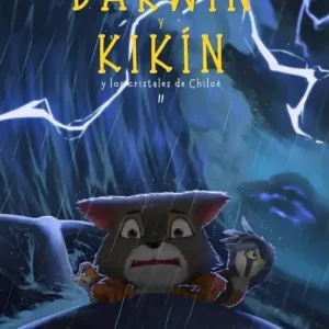 Darwin y Kikín 2 Los cristales de Chiloé, portada del libro infantil de aventura ambientado en Chiloé