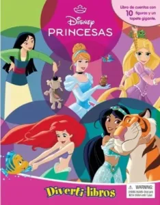 Disney Princesas Divertilibros 2025, portada del libro infantil con cuentos, figuras y actividades