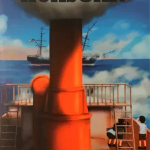 En la cubierta del Huáscar, portada del libro histórico infantil sobre el combate naval y el monitor Huáscar