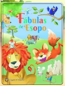 Fábulas de Esopo Aventuras Enlatadas, portada del libro infantil ilustrado con animales y cuentos clásicos