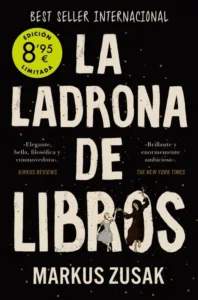 La ladrona de libros de Markus Zusak, portada de la novela histórica ambientada en la Alemania nazi