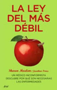 La ley del más débil portada del libro con manzana roja sobre fondo verde