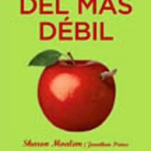 La ley del más débil portada del libro con manzana roja sobre fondo verde