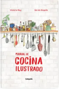 Manual de cocina ilustrado portada del libro con utensilios y recetas explicadas de forma visual