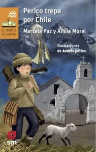 Perico trepa por Chile portada ilustrada del libro infantil con paisaje chileno y personaje viajero