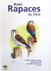 Aves rapaces de Chile portada ilustración halcones posados en troncos CEA Ediciones