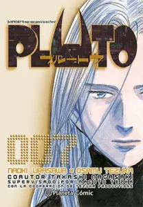 Portada del manga Pluto n° 7 de Naoki Urasawa, Osamu Tezuka, Takashi Nagasaki, Edición Planeta Cómic