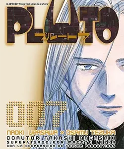 Portada del manga Pluto n° 7 de Naoki Urasawa, Osamu Tezuka, Takashi Nagasaki, Edición Planeta Cómic