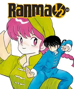 Portada del manga Ranma 1/2 volumen 10 edición Kanzenban de Rumiko Takahashi con personaje en pose de combate