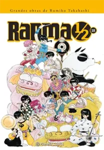 Portada del manga Ranma 1/2 volumen 18 edición Kanzenban de Rumiko Takahashi con personaje en pose de combate