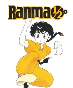 Portada del manga Ranma 1/2 volumen 3 edición Kanzenban de Rumiko Takahashi con personaje en salto y pose de lucha