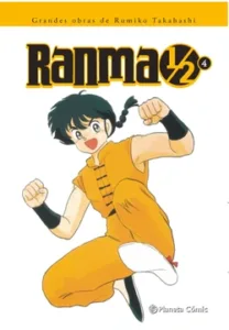 Portada del manga Ranma 1/2 volumen 4 edición Kanzenban de Rumiko Takahashi con personaje en pose de combate