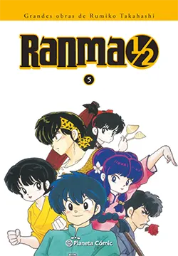 Ranma 1/2 Volumen 5 Kanzenban - Rumiko Takahashi Portada del manga Ranma 1/2 volumen 5 edición Kanzenban de Rumiko Takahashi con personaje en pose de combate