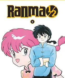 Portada del manga Ranma 1/2 volumen 8 edición Kanzenban de Rumiko Takahashi con personaje en pose de combate