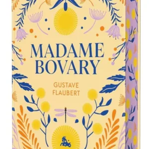 Madame Bovary libro portada ilustrada con flores y tonos amarillos edición Gustave Flaubert