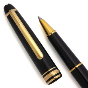 imagen de Montblanc Meisterstück Rollerball Gold-Coated con resina preciosa negra