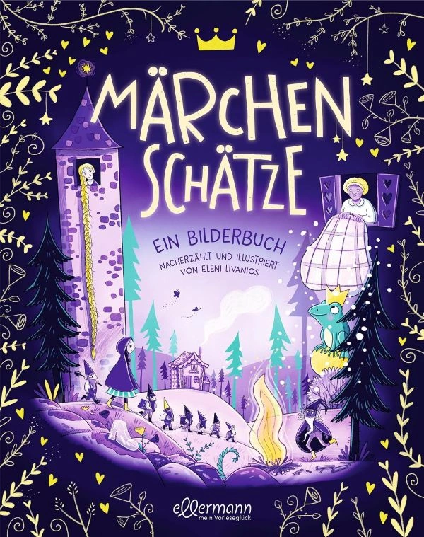 Märchenschätze – Eleni Livanios – ISBN 9783751401241 – Portada del libro Portada del libro Märchenschätze de Eleni Livanios, edición Ellermann, ISBN 9783751401241