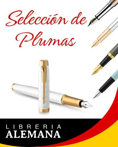 Selección de plumas estilográficas premium en Librería Alemana, con grabado personalizado sin costo, diseños elegantes y materiales de alta calidad.